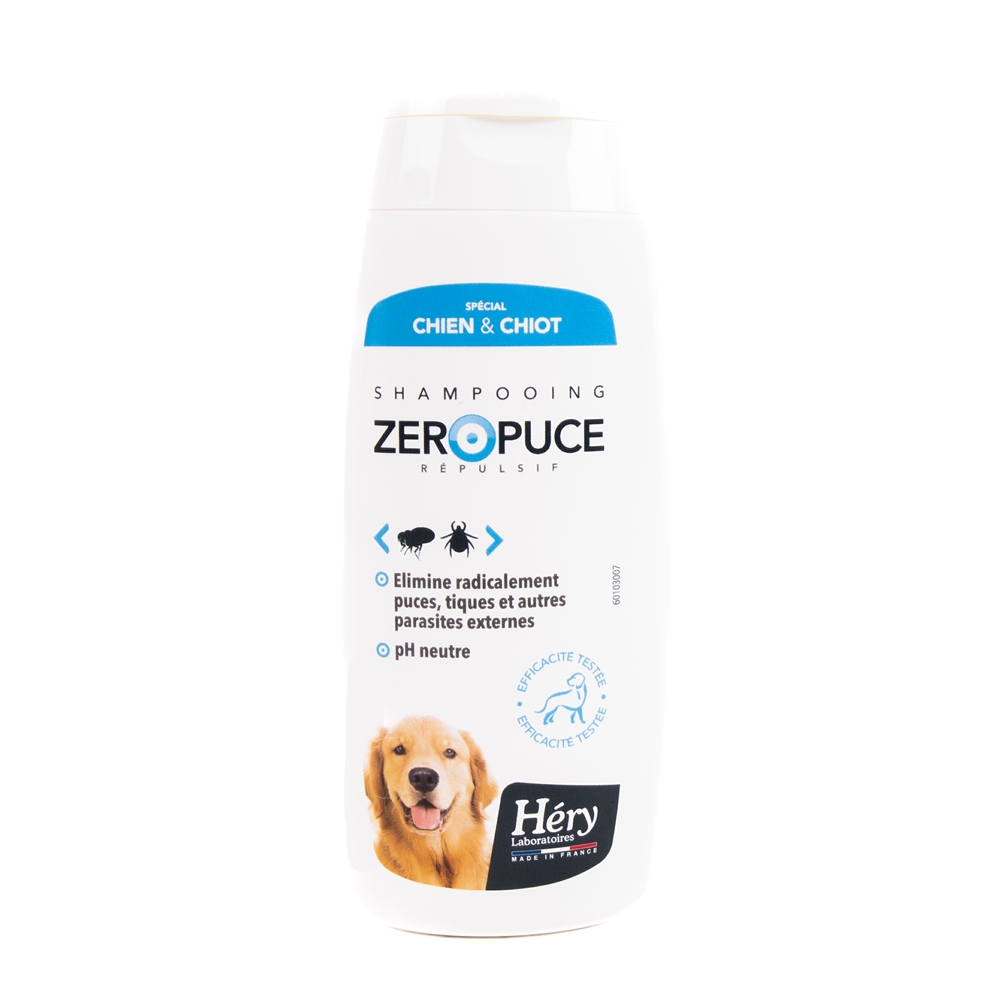 Zéro Puce - Shampooing répulsif Chien - Laboratoires Héry